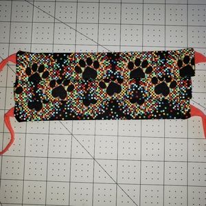 Rainbow Paw Print face mask